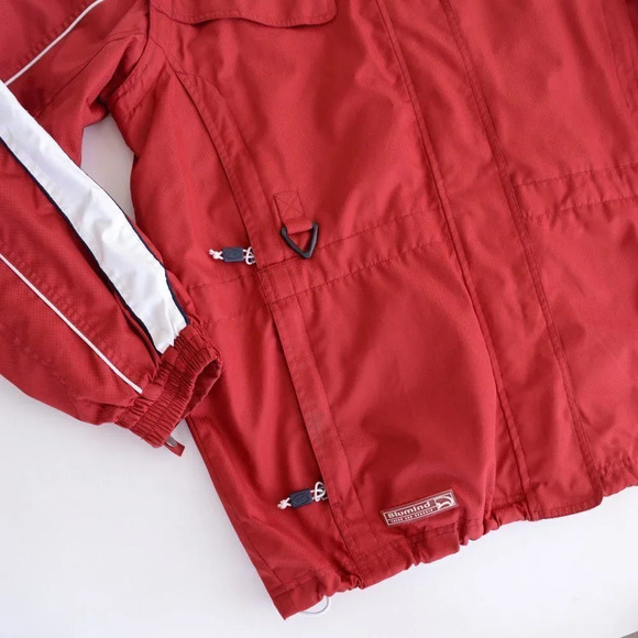Blumind Vintage '90s Red Nylon Water Resistant Lined Jacket Large - Picture 7 of 16